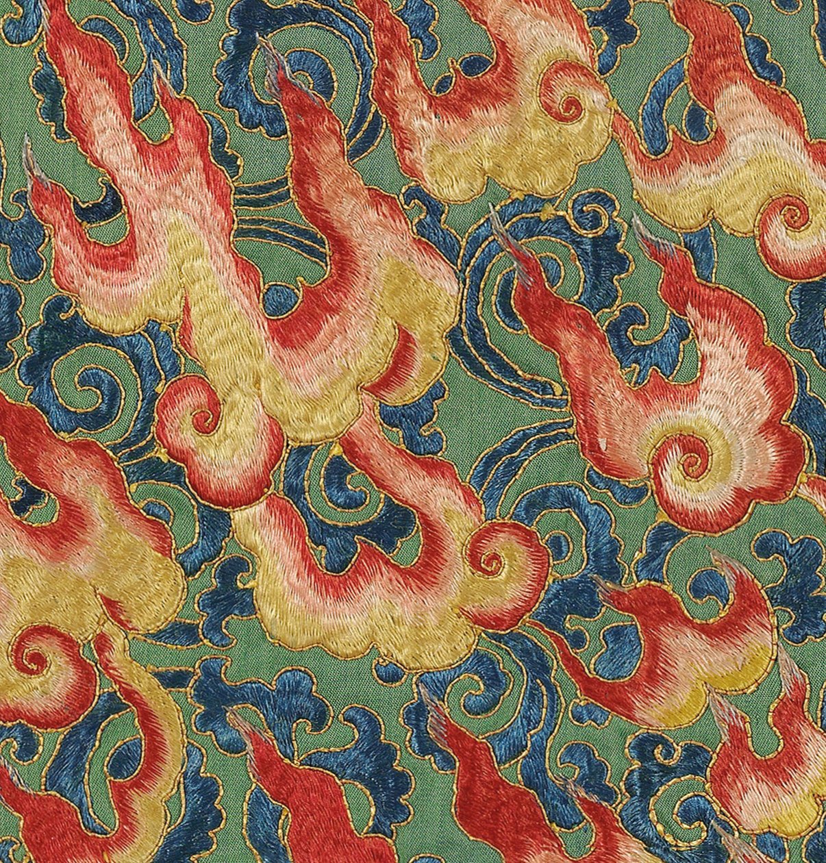 İmparatorluk İşlemeli İpek Thangka