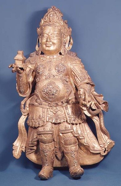 Virupaksa figürü, 15. yüzyılın başlarında (bronz yaldızlı) by Ming Dynasty Chinese School