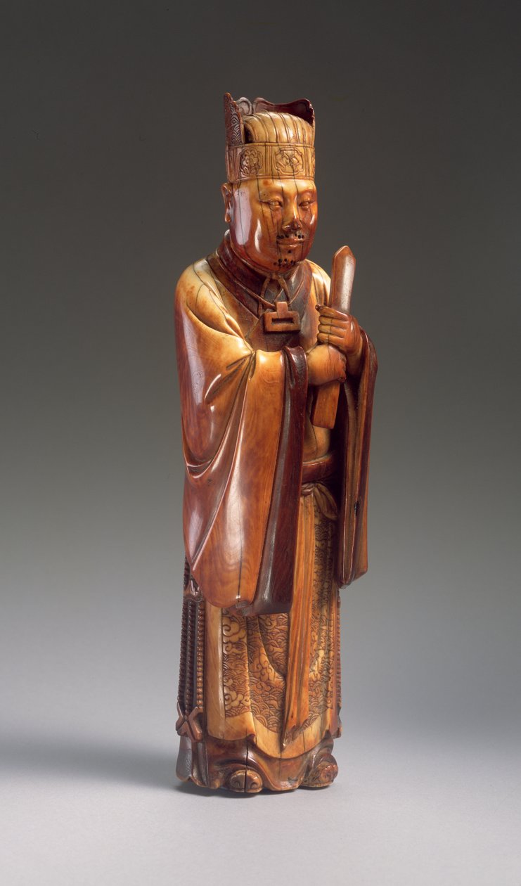 Bir görevli figürü (oyulmuş fildişi) (ayrıca bkz. 272119) by Ming Dynasty Chinese School