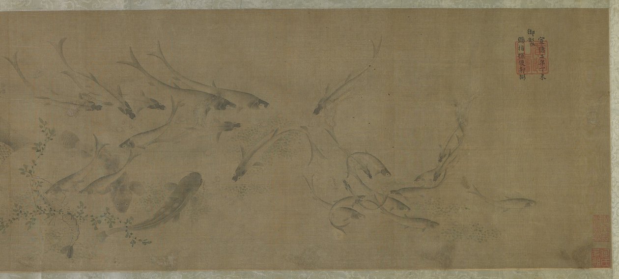 Balık ve Su Otları by Ming Dynasty Chinese School