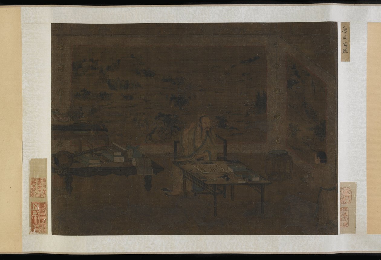 Adam kulağını temizliyor by Ming Dynasty Chinese School