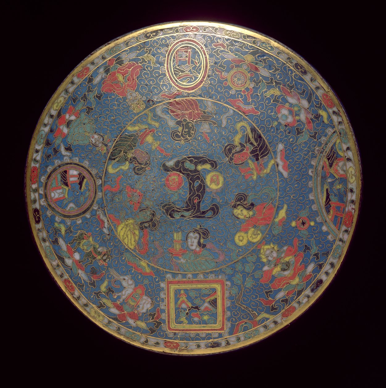 Mandala (emaye işi emaye) (ayrıca bkz. 272151) by Ming Dynasty Chinese School