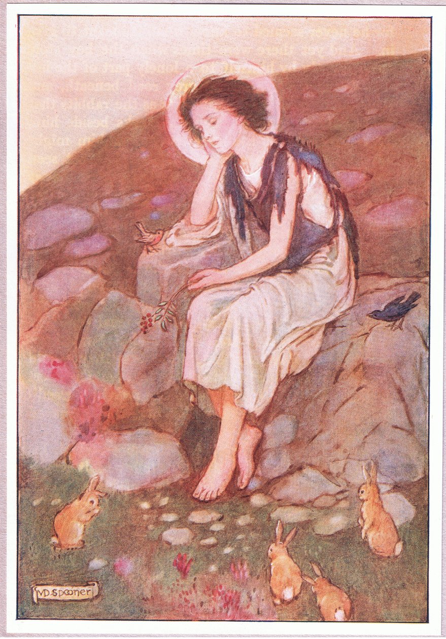 Altında gözlerinin sabitlendiği küçük gri yoldu (renkli taş) by Minnie Didbin Spooner