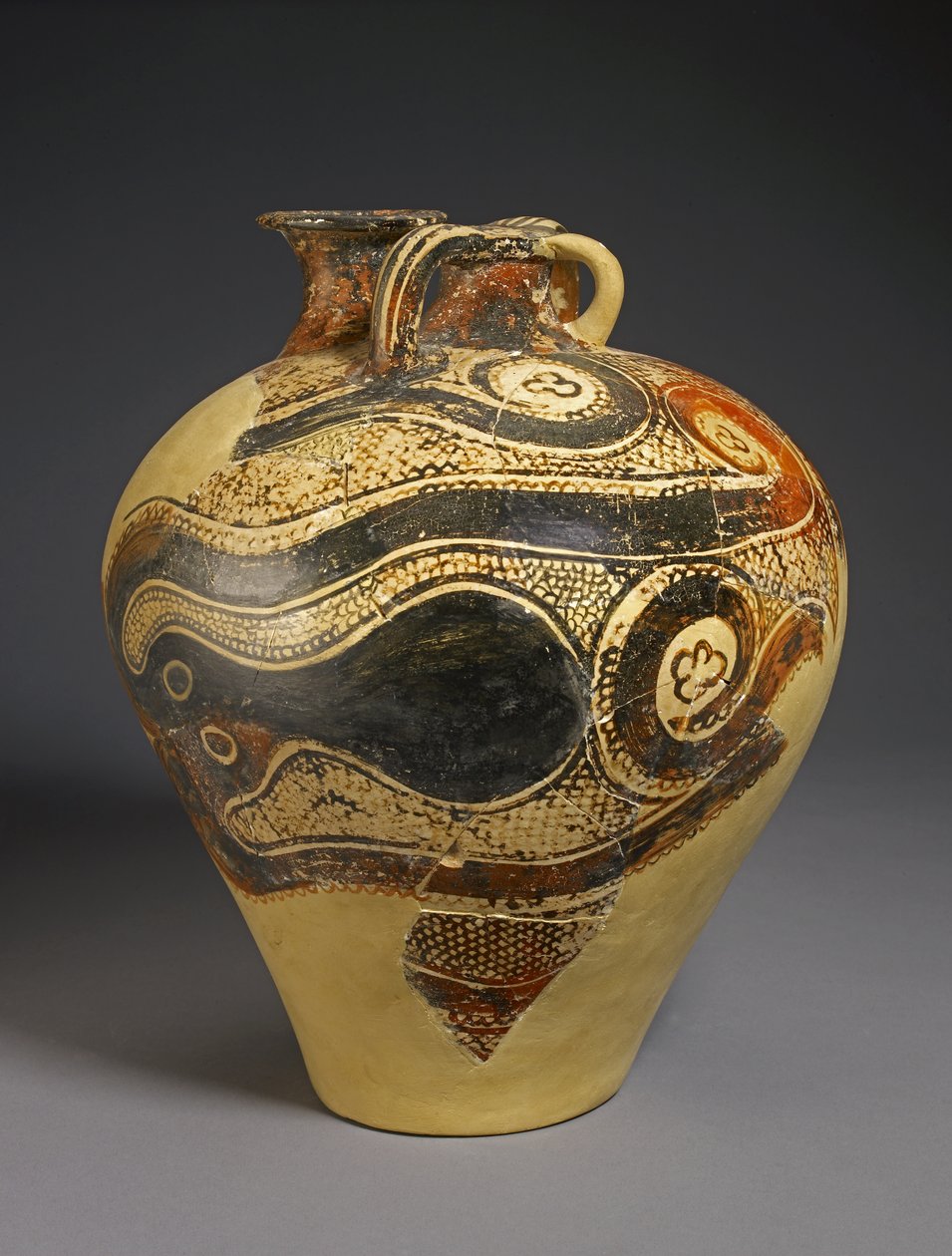 Ahtapot Tasarımlı Çömlek Kavanozu, Knossos, Girit, Geç Minos dönemi II, MÖ 1450-1400 dolayları (boyalı çanak çömlek) by Minoan