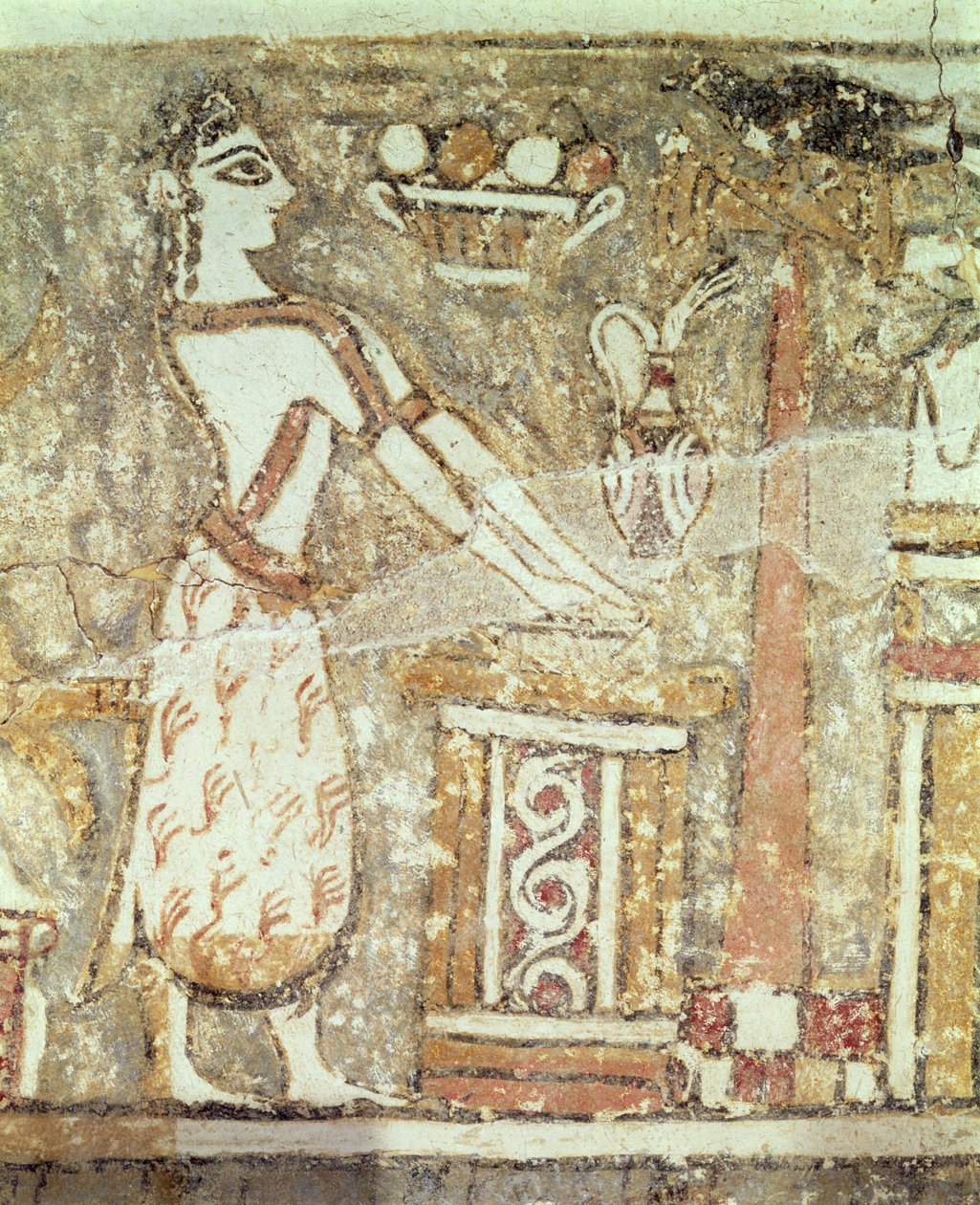 Bir sunakta rahibe, Ayia Triada