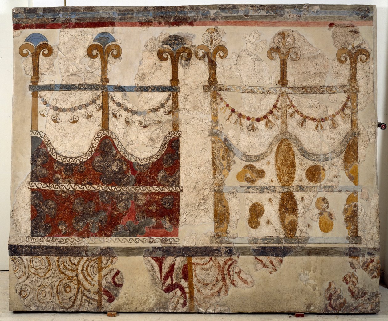 Minos uygarlığı: iki portalın temsili (İkria). Akrotiri (Thera), Santorini