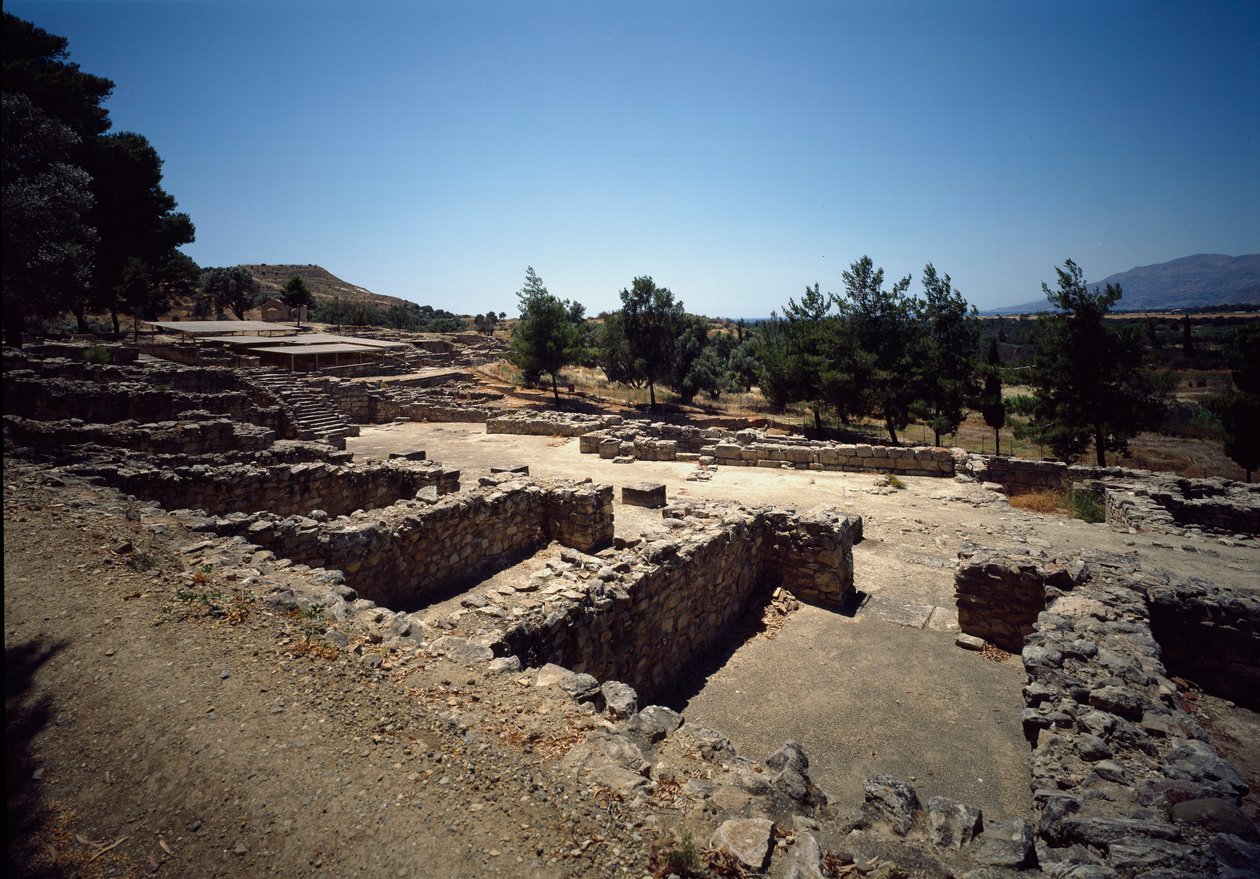 Minos uygarlığı: MÖ 2000-1400, Haghia Triada bölgesinin kalıntılarının görünümü. by Minoan