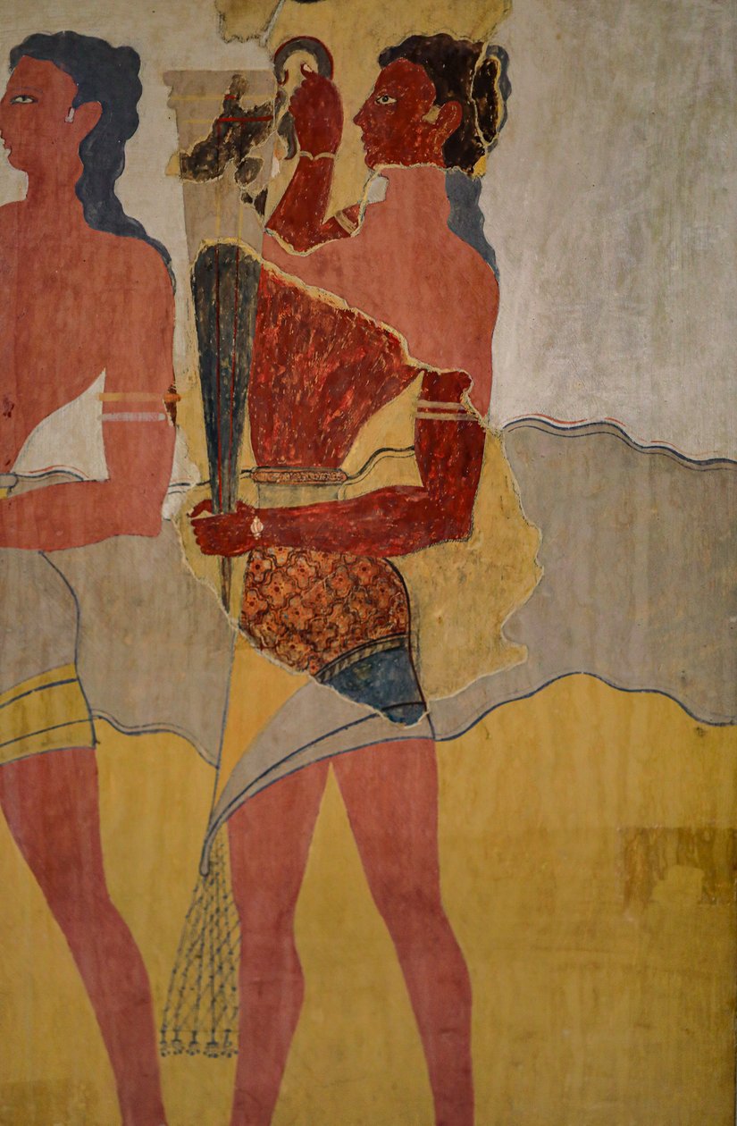 Alay freskinin yeniden inşası by Minoan