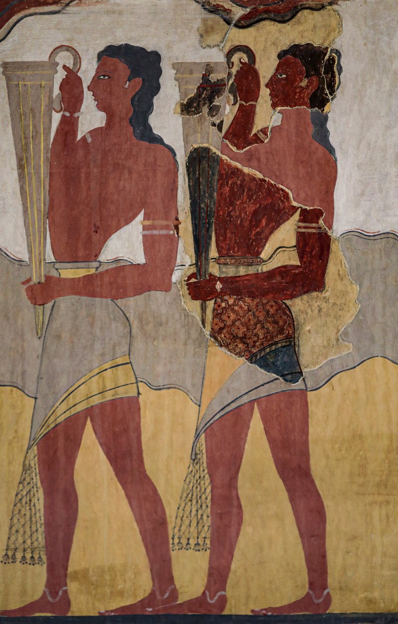 Alay freskinin yeniden inşası by Minoan