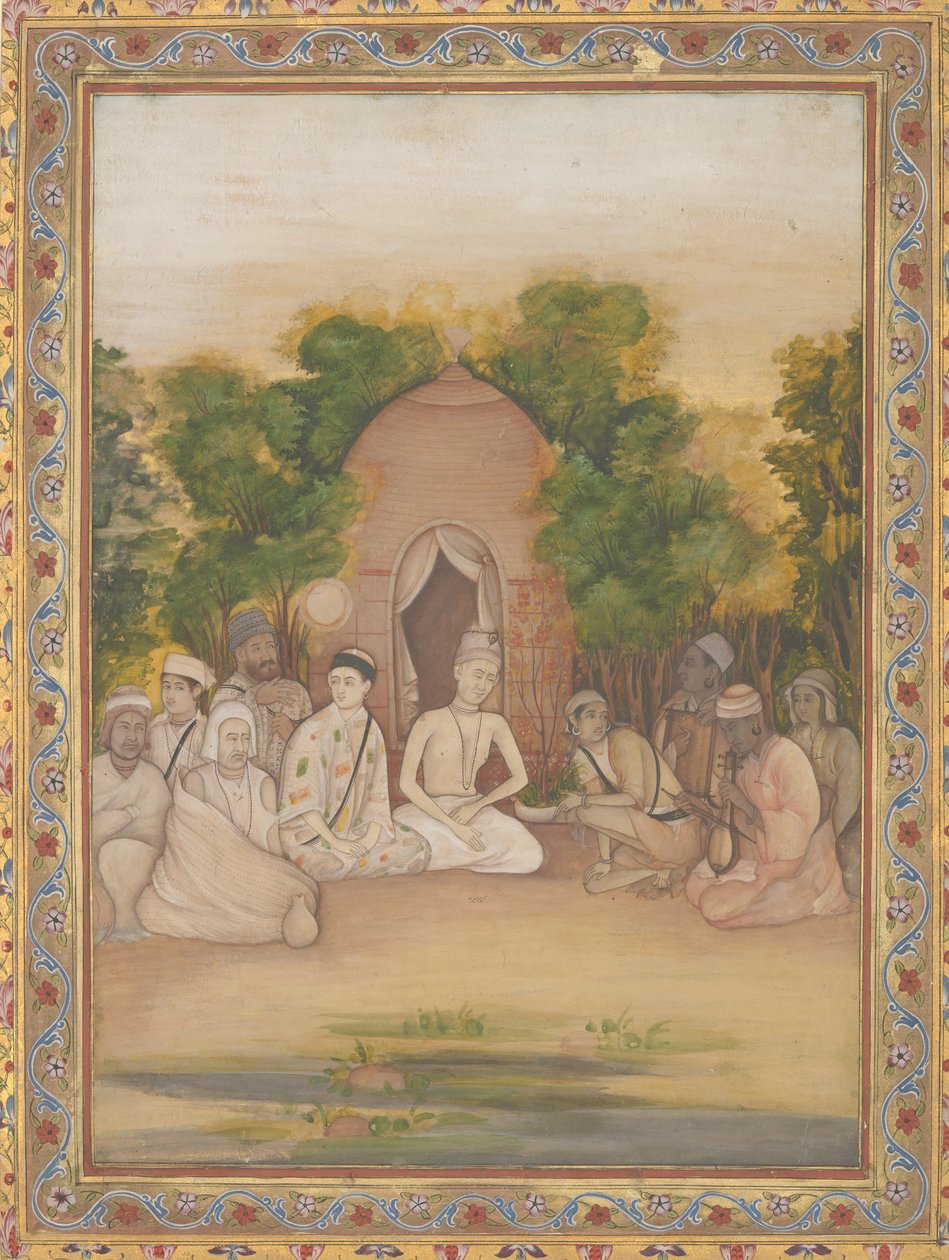 Farklı İnançlardan Kutsal Adamların Buluşması, ca. 1770-75. by Mir Kalan Khan