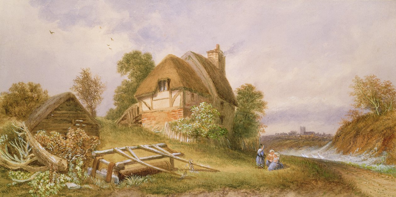 Christchurch yakınlarında, Hampshire, 1874 by Miss Lorimer