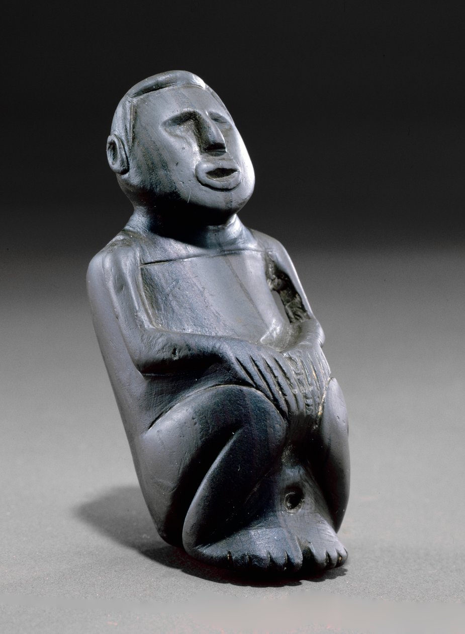 Erkek kukla borusu, 1100-1300 (bantlı arduvaz) by Mississippian culture