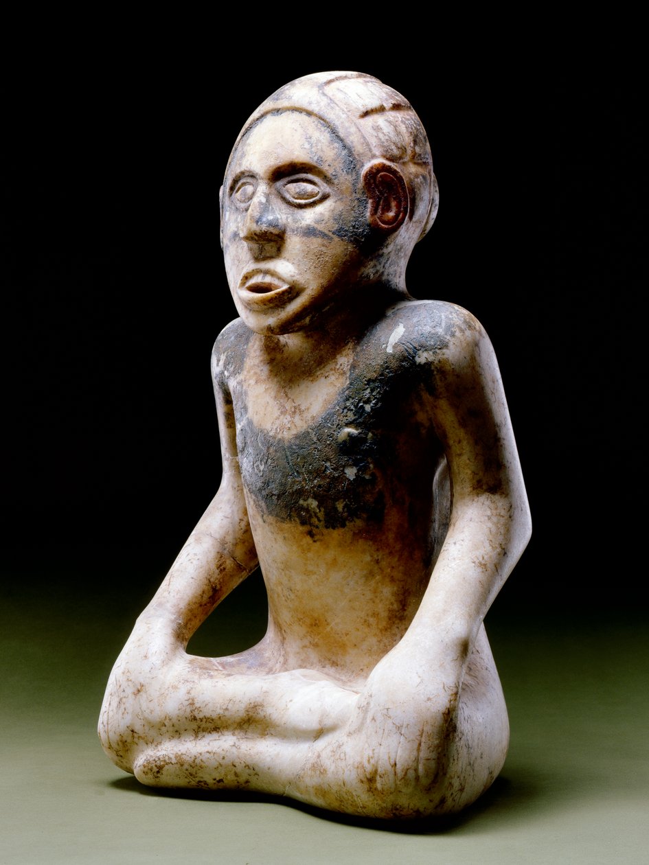 Oturan erkek figürü, 1200-1450 (mermer) (ayrıca bkz. 422893) by Mississippian culture