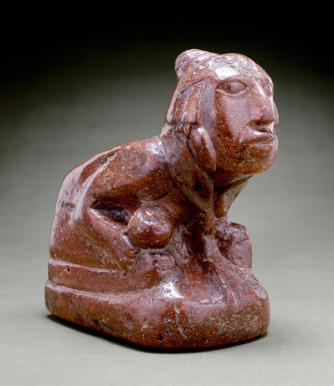 İnsan kuklası borusu, Cahokia, 1000-1300 (boksit) by Mississippian culture