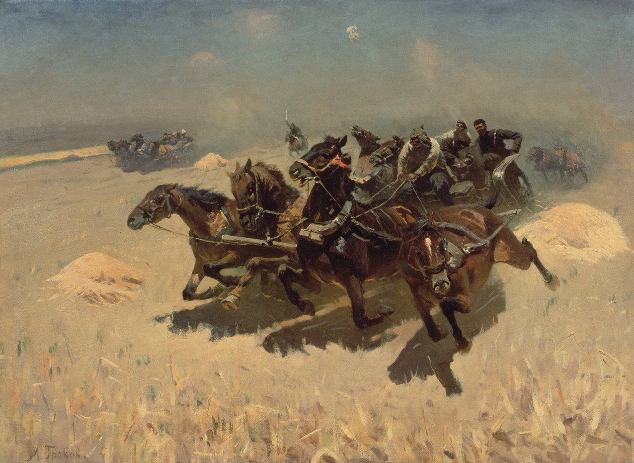 Tachanka (Taşıma Yarışı), 1925 by Mitrofan Borisovic Grekov