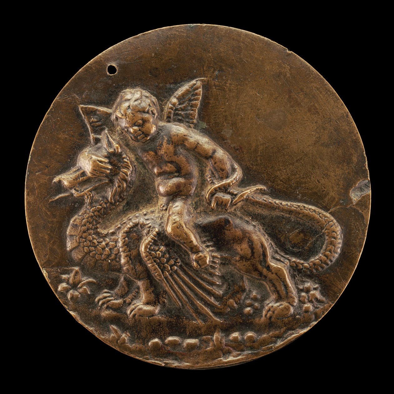 Ejderhaya Binme Aşk Tanrısı, c. 1500. by Moderno