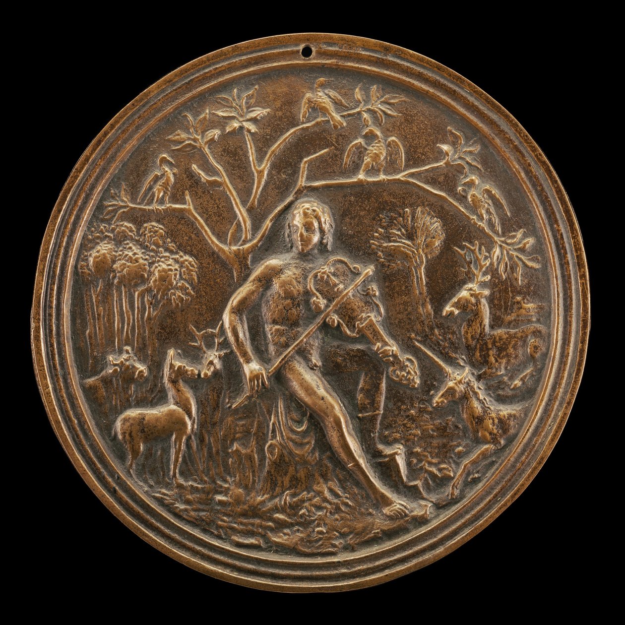 Tarlaların Canavarlarını Büyüleyen Orpheus, 15. yüzyılın sonları - 16. yüzyılın başlarında. by Moderno