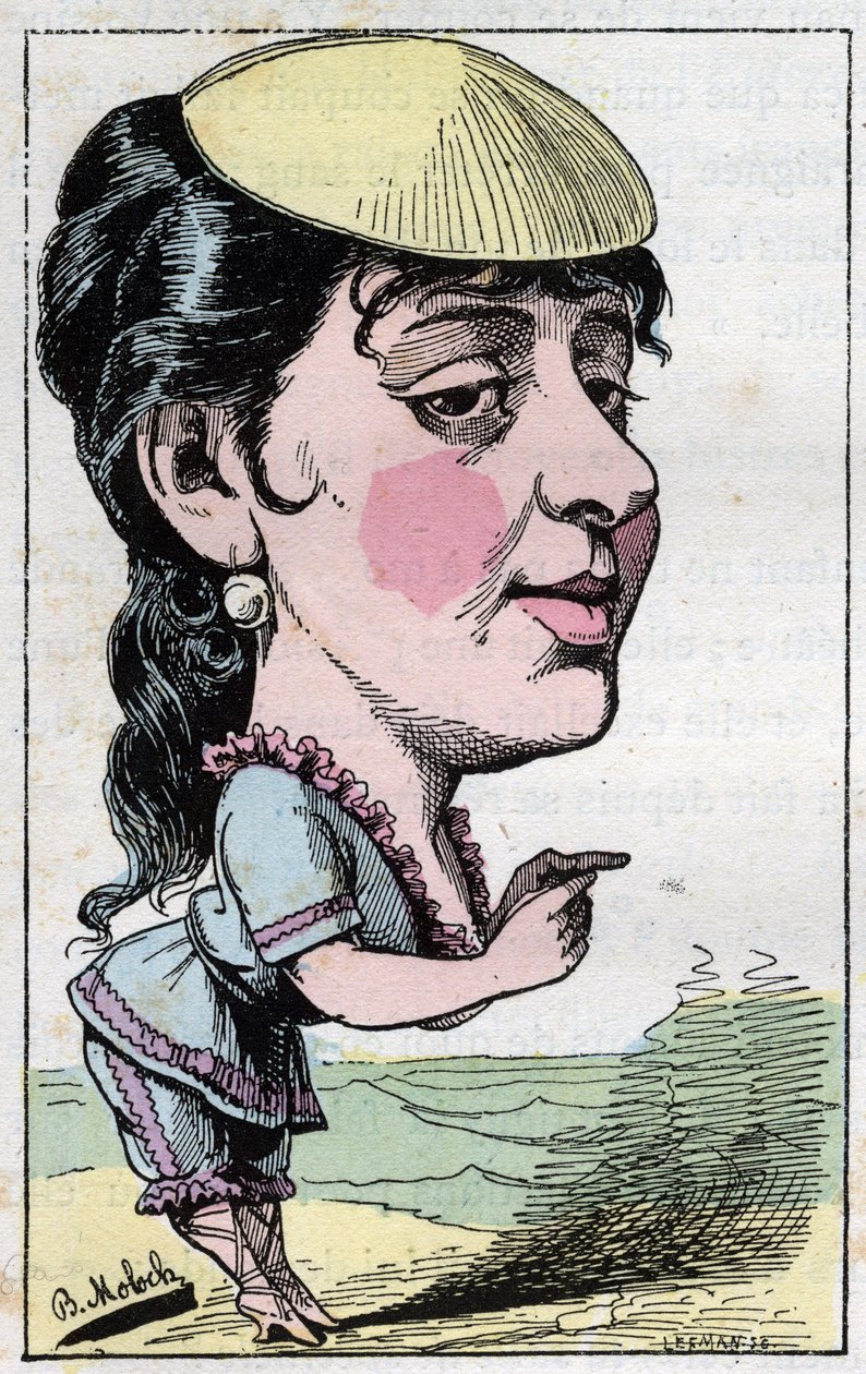 Anna Judic olarak bilinen Anne Marie-Louise (Marie Louis) Damiens, Fransız komedyen by Moloch