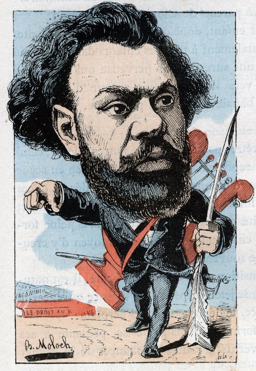 Clovis Hugues (1851-1907), Fransız şair ve politikacı portresi by Moloch