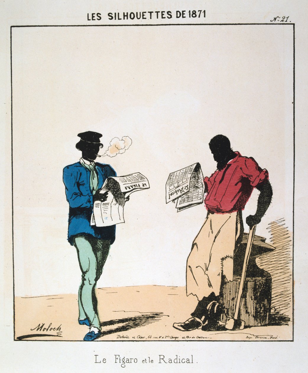 Le Figaro ve Radikal, 1871 by Moloch