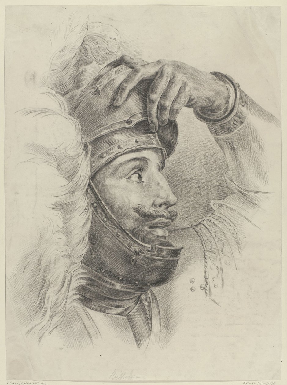 Şövalye başı, sağda by Monogrammist AC