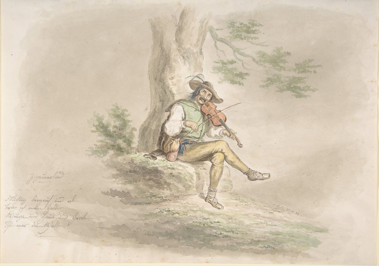 Çingene Kemancı, 1858. by Monogrammist CG