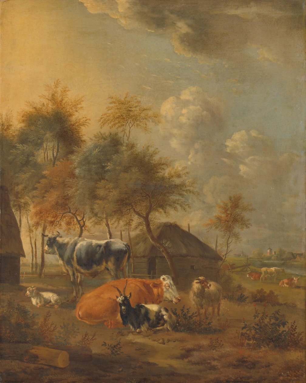 Hayvanlarla Manzara by Monogrammist IL (schilder)