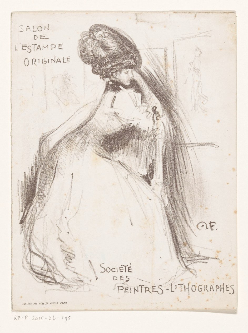 Grand Palais'de Henri Fantin Latour'un iş sergisine davet by Monogrammist MF (Frankrijk)
