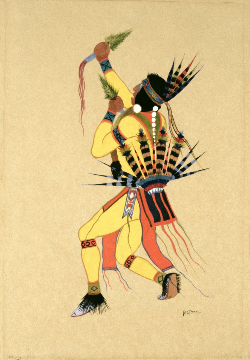 Dansçı, 1929 (kağıt üzerinde öfke) by Monroe Tsatoke