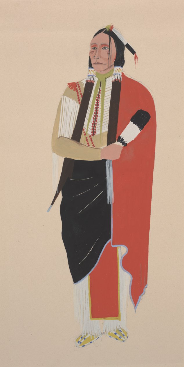 Komançi Şefi, c.1934 (suluboya) by Monroe Tsatoke