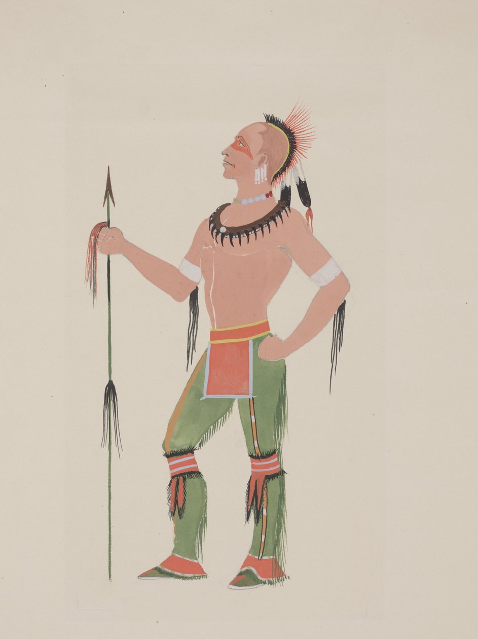 Osage, c.1934 (suluboya) by Monroe Tsatoke