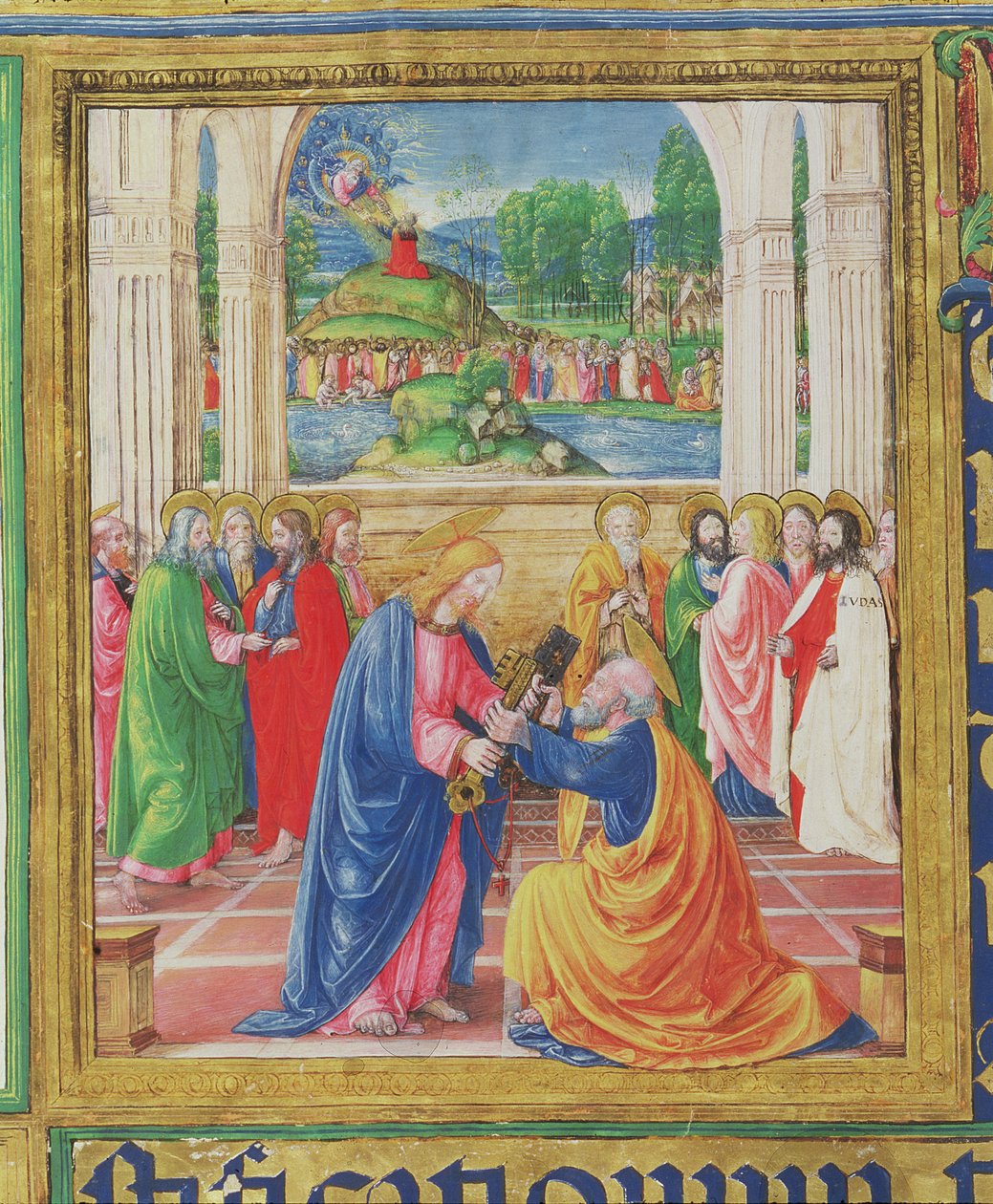 Ms 542 f.3v İsa, Aziz Petrus