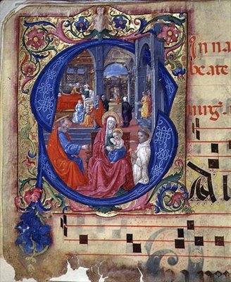 Ms 543 f.114v Madonna ve Çocuk Enthroned ile tarihlendirilmiş ilk 