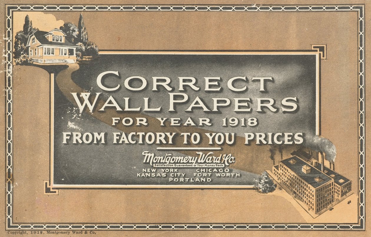 1918 Yılı İçin Doğru Duvar Kağıtları by Montgomery Ward and Co.