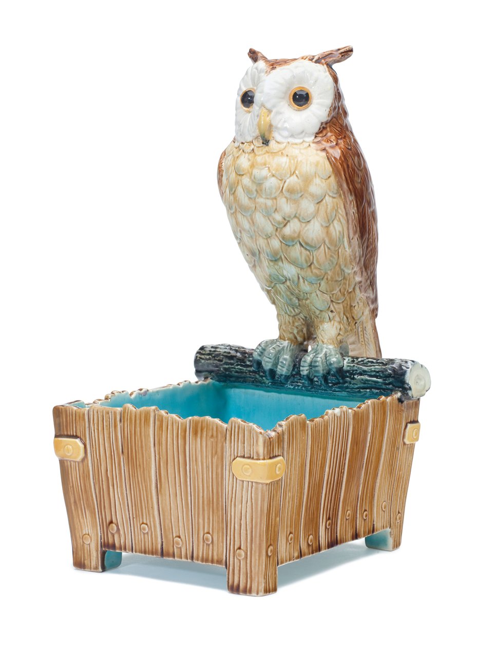 Majolica Baykuşu Jardiniere, 1875 dolayları by Moore and Co. T.C. Brown Westhead