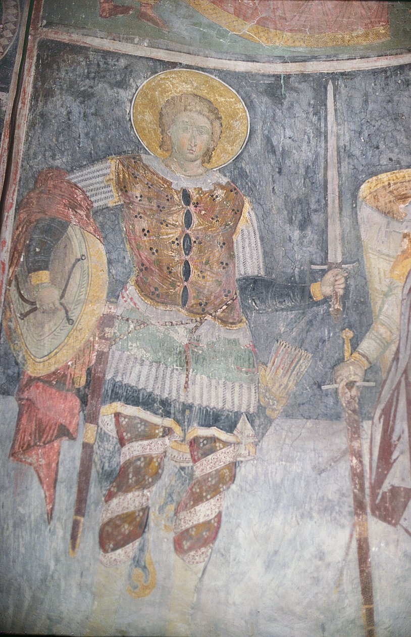 Kilisedeki St. Procopius freski, 1413-17 by Morava School