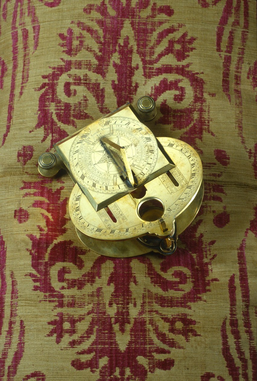 Eğimli Analemmatik Güneş Saati, c.1750 (pirinç) by Mordecai Semah Aboab
