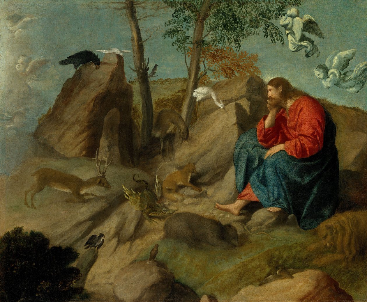 Vahşi Doğada İsa, c.1515-20 by Moretto da Brescia