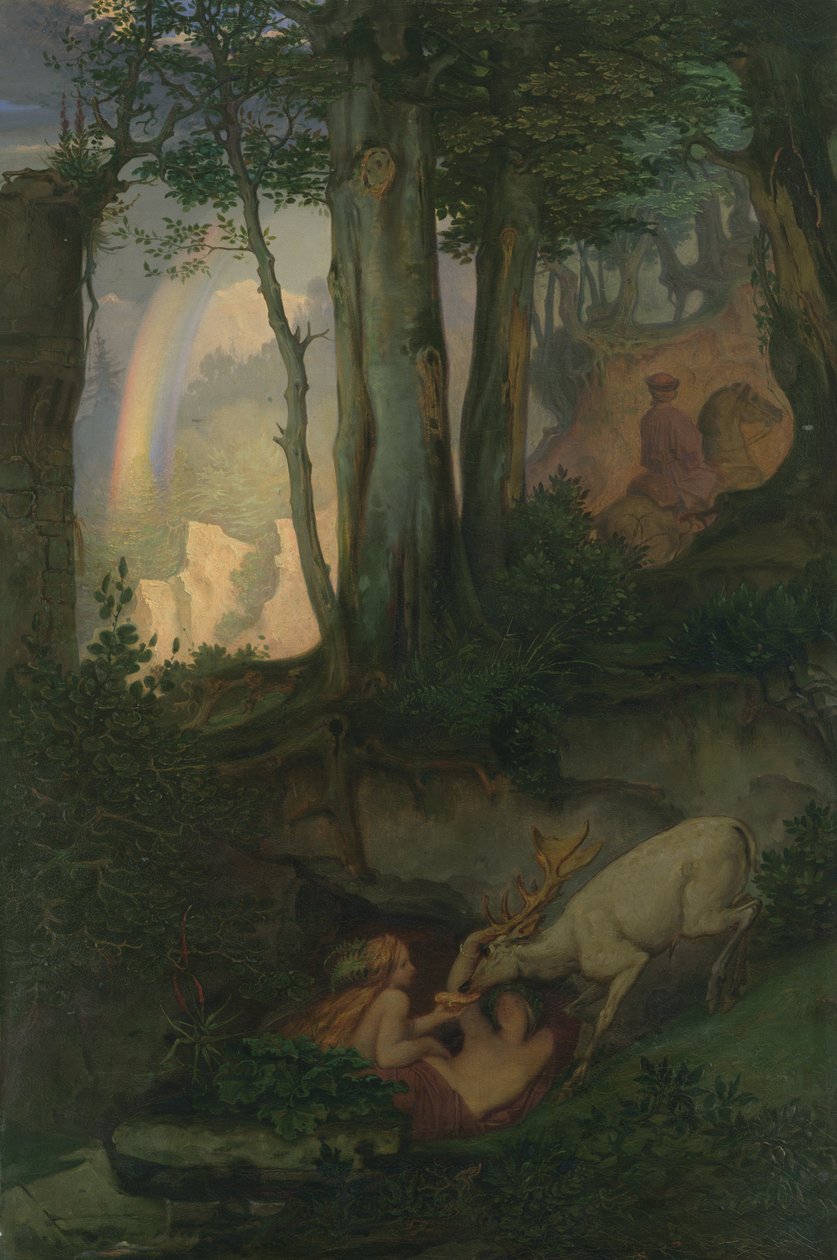 Geyik sulayan su perileri, c.1844-47 by Moritz Ludwig von Schwind