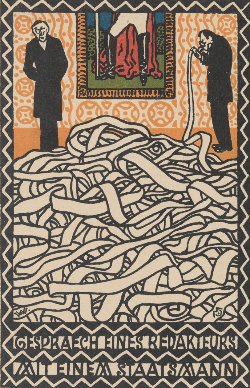 Editörün Bir Devlet Adamıyla Konuşması Editörün Bir Devlet Adamıyla Koruması, 1907. by Moritz Jung