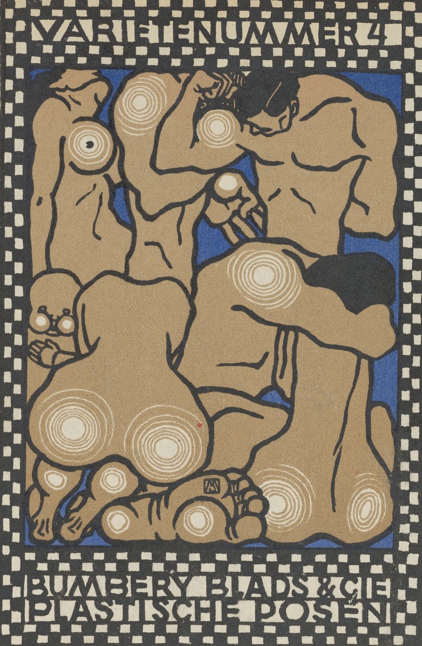 Vaudeville 4. Yasa: Bunbury Blade & Cie, Plastic Poses Varieténummer 4: Bunbury Blade & Cie..., 1907. by Moritz Jung