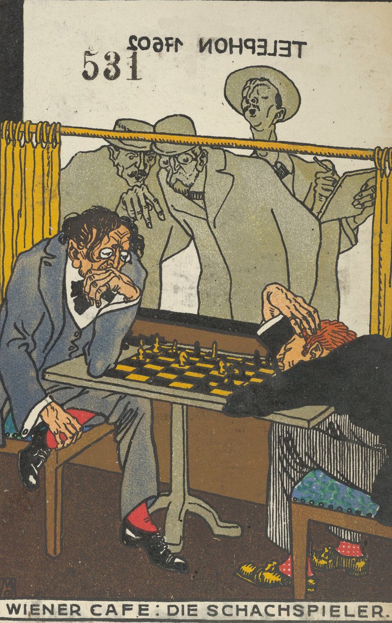 Viyana Kafe: Satranç Oyuncuları Wiener Kafe: Satranç Oyuncuları, 1911. by Moritz Jung