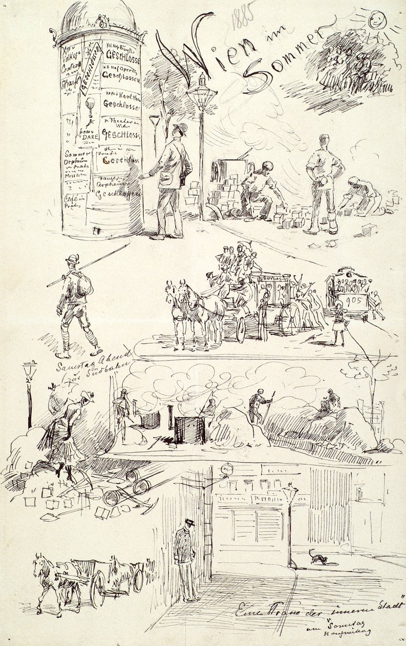 Viyana türleri 1885 (Yaz aylarında Viyana) by Moritz Ledeli