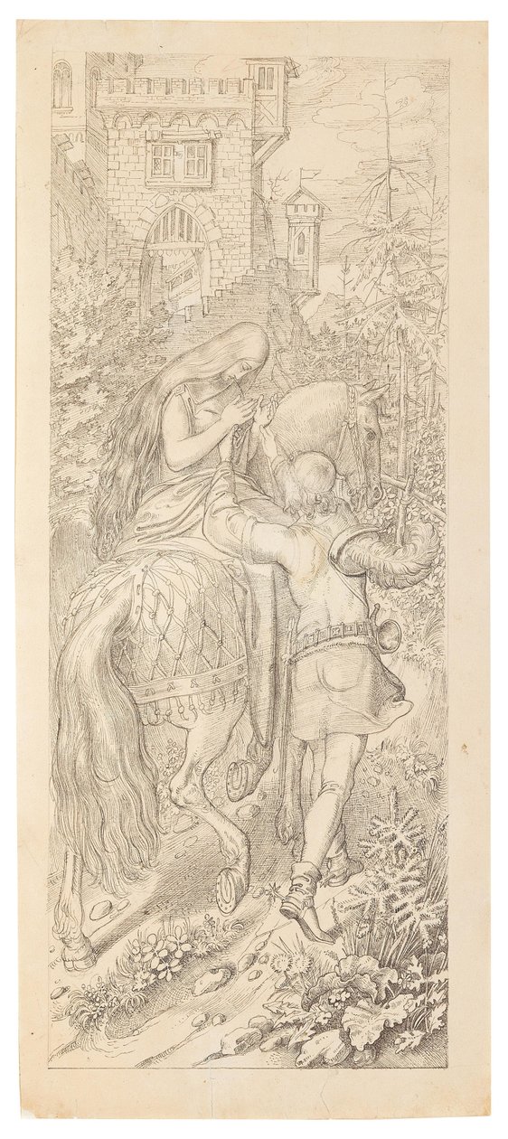 Yedi Kuzgun ve Sadık Kız Kardeşleri, 1830-1831 masalından bir sahne. by Moritz Ludwig von Schwind
