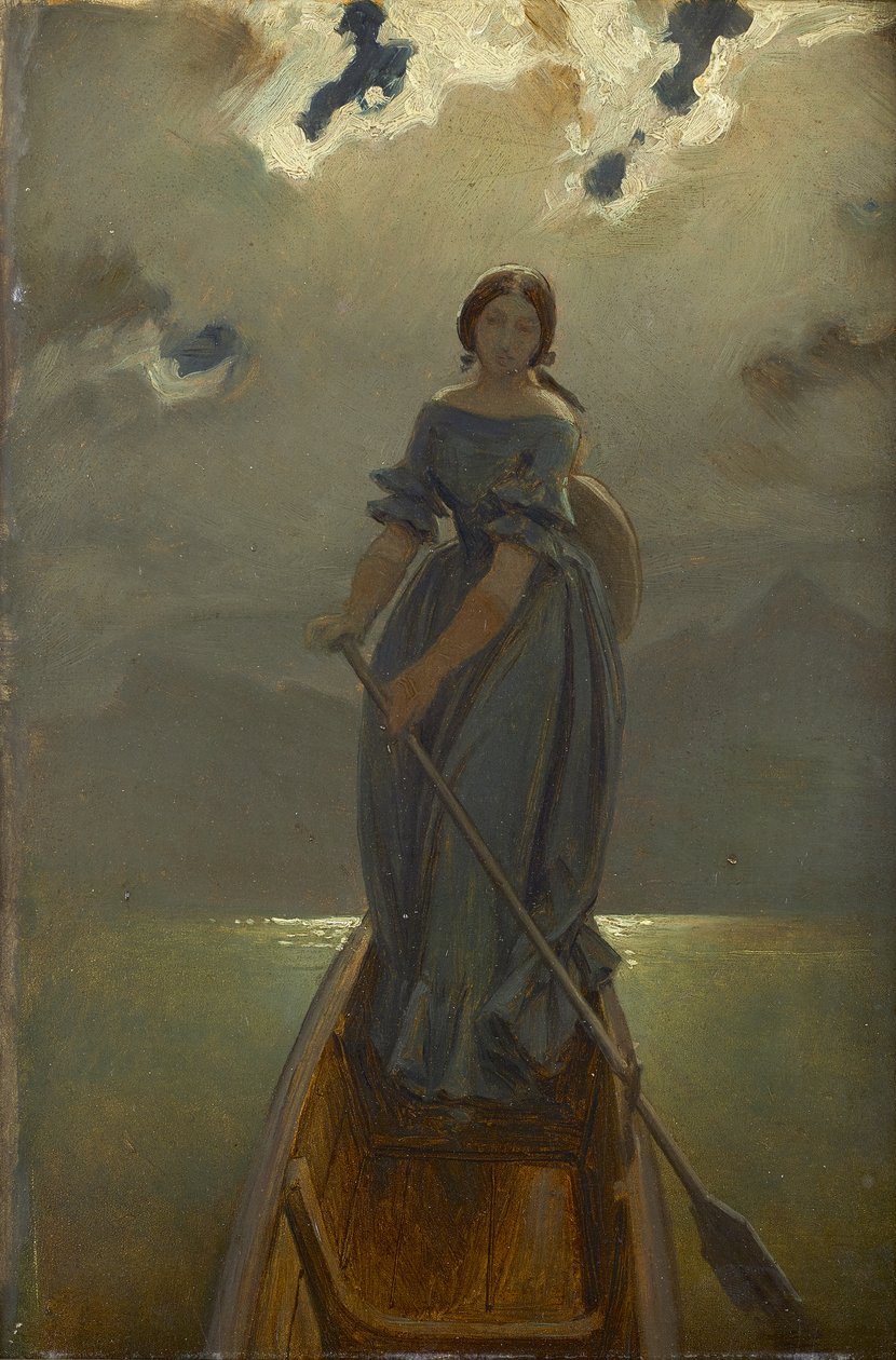 Kaptan (Barones Marie Spaun am Gmundner See) by Moritz Ludwig von Schwind