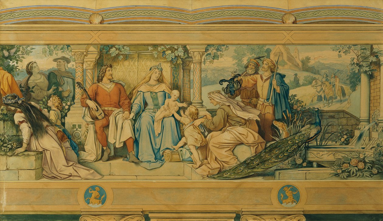 Güzel Melusine: VII.Aşkın mutluluğu by Moritz Ludwig von Schwind