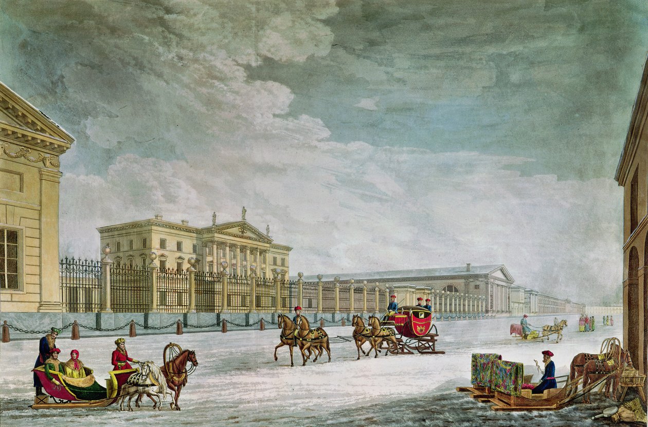View of the Imperial Bank and the Shops at St. Petersburg  (see also 87474) by Mornay