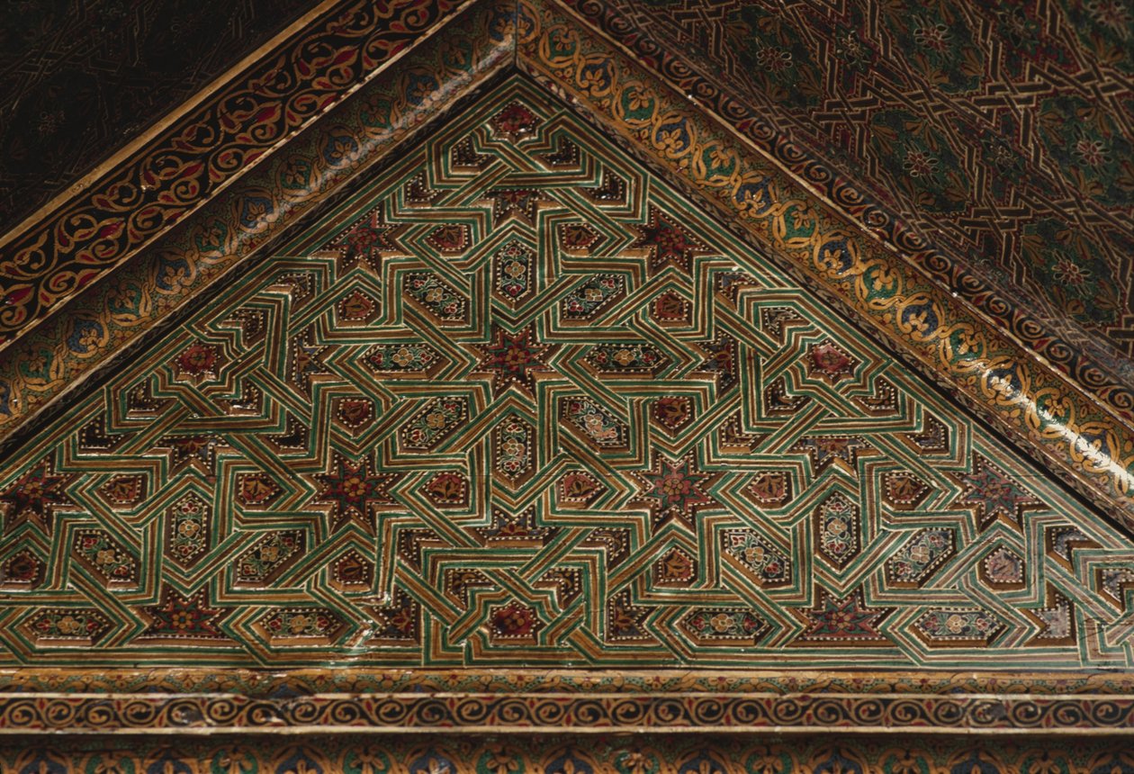 Thamiel glaoui Kasbah, tavan detayı (seramik) by Moroccan School