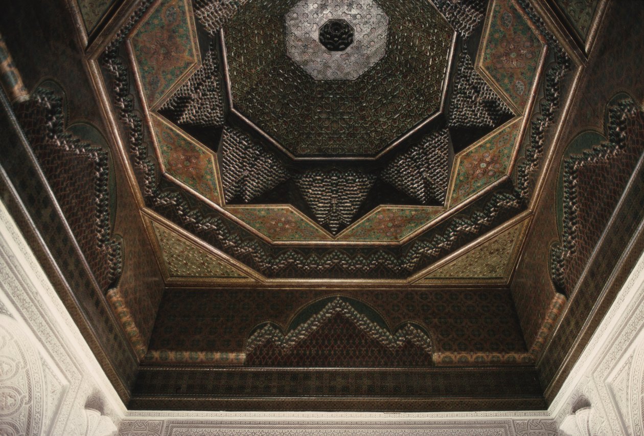 Thamiel glaoui Kasbah, tavan detayı (seramik) by Moroccan School