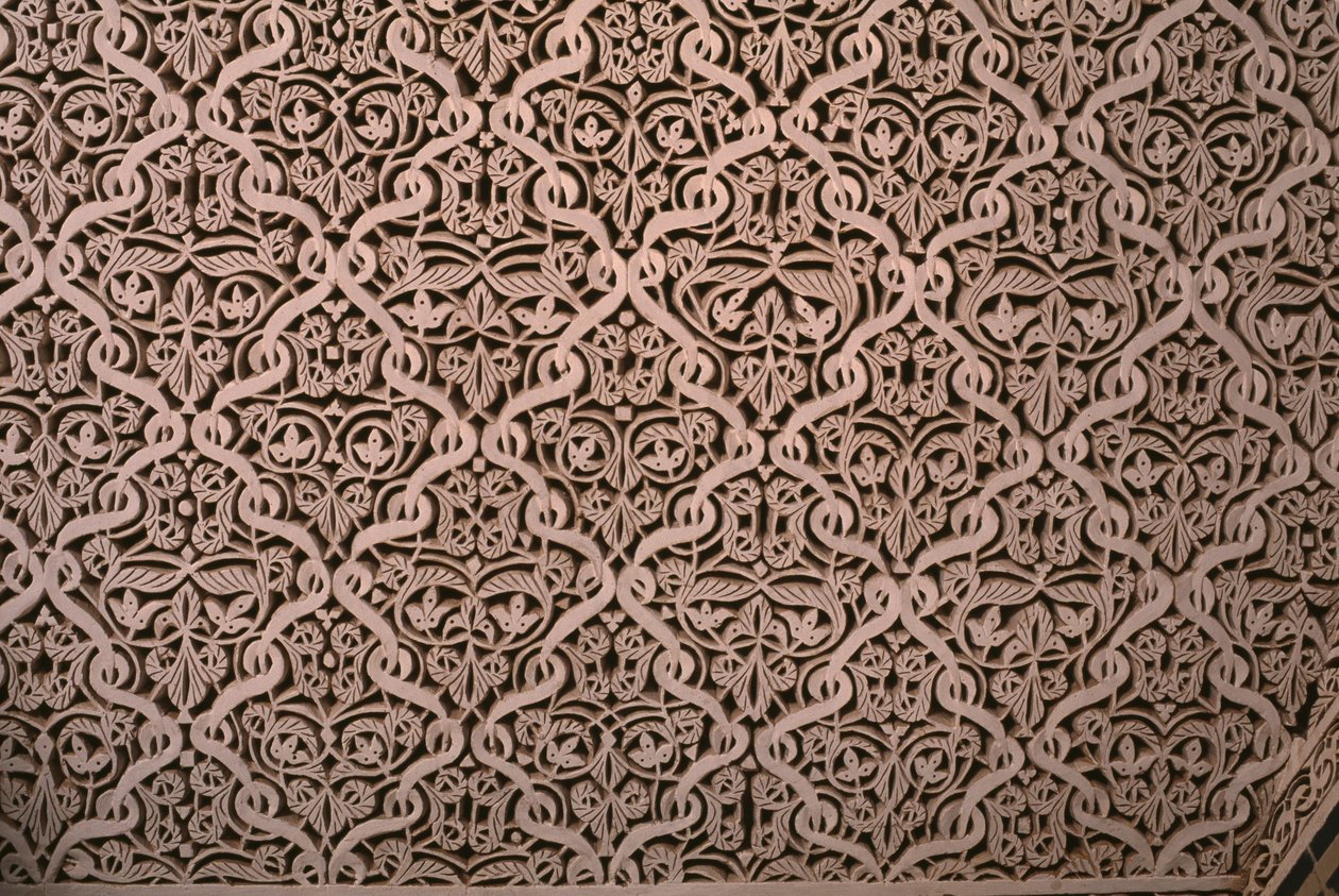 Thamiel glaoui Kasbah, sıva, detay (seramik) by Moroccan School